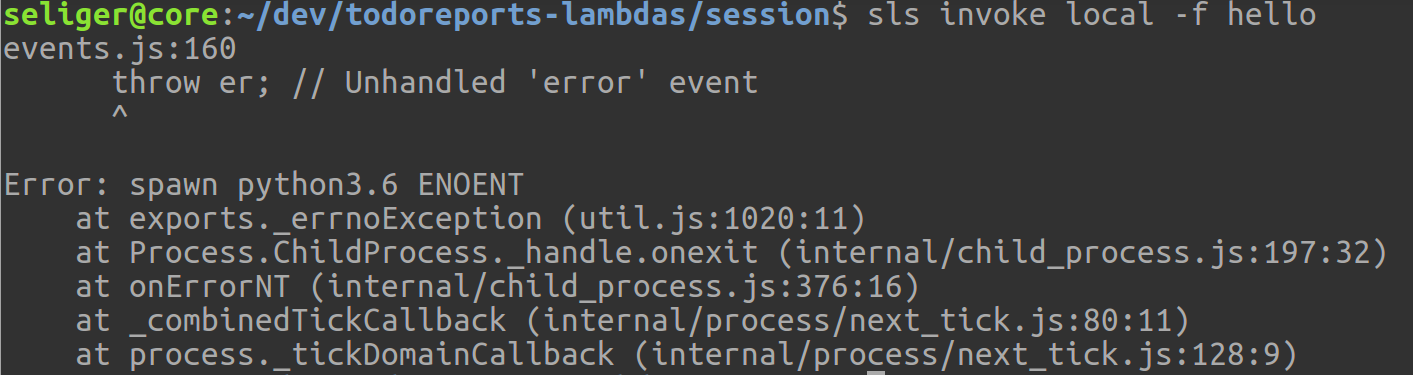 Serverless error on version mismatch Serverless error on version mismatch
